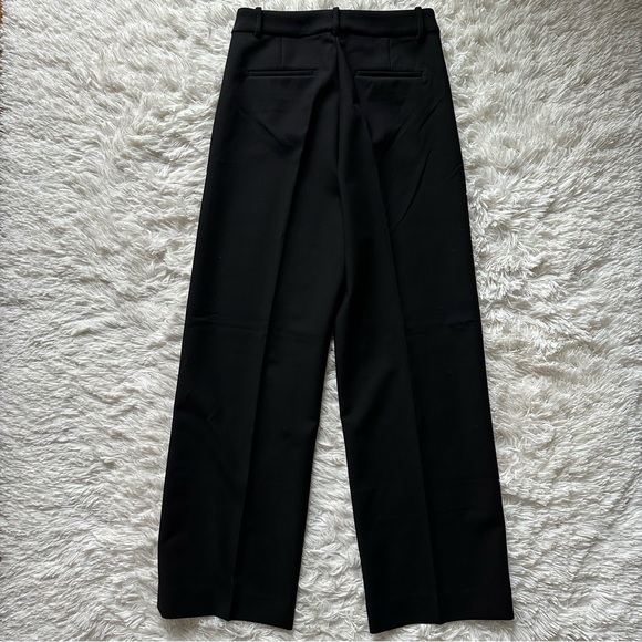 Jcrew Wide Leg Trouser In Four Season Stretch New With Tags Black Size 6 - Picture 9 of 12